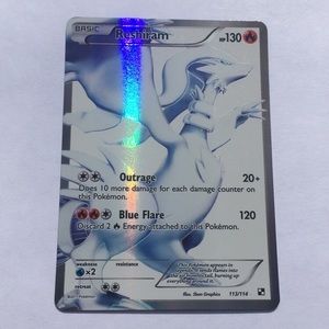 Reshiram 113/114 Ultra Rare Full Art Pokemon TCG